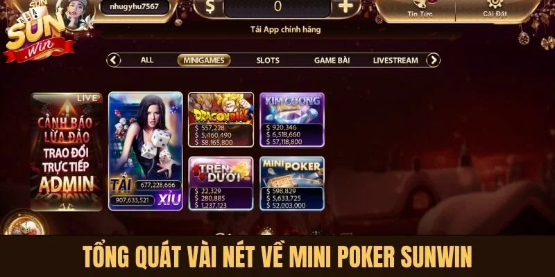 Tổng quát vài nét về Mini poker Sunwin